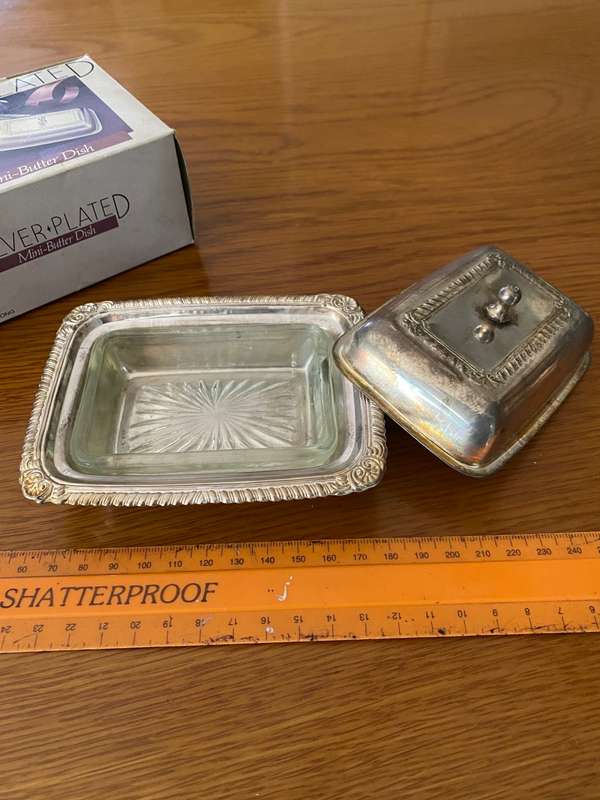 Silverplated  butterdish